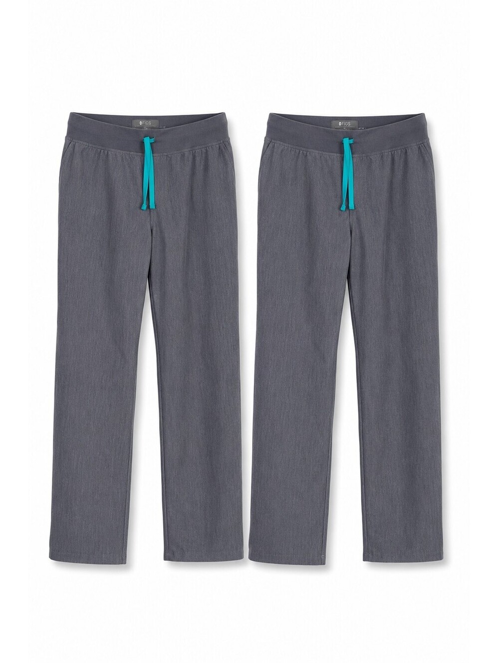 Lot of 2 FIGS Technical Collection Gray Scrub Pants Women's Size M Stretch - Picture 1 of 5